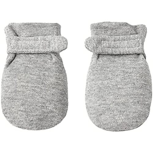 Newborn Baby No Scratch Mittens Stay On, 100% Cotton Breathable, Adjustable Infant Gloves for Baby Boys Girls Mittens