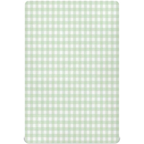Green Gingham Checkered Crib Sheets for Boys and Girls, Fitted Baby Crib Sheet Soft Crib Mattress Sheets 52 X 28 Inches