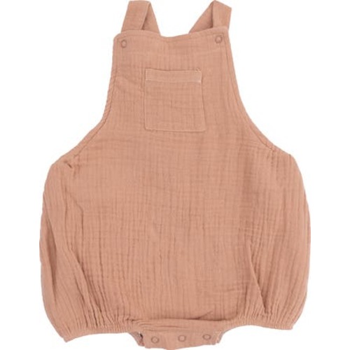 Pocket Organic Cotton Muslin Bodysuit, 6-12M