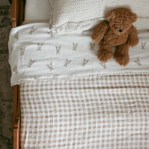 Big Kid Blanket- Teddy Bear Patch