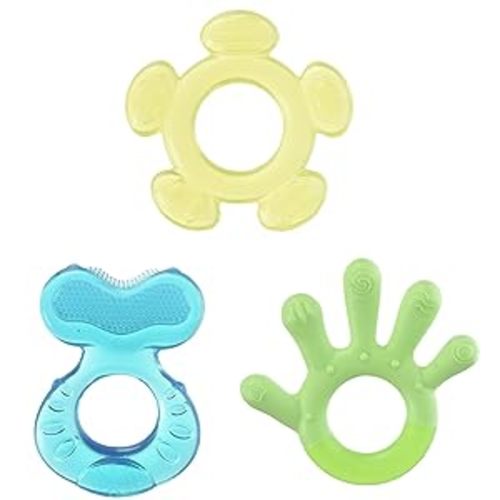 Nuby 3 Step Soothing Teether 3 Piece Set, BPA Free - Assorted Color