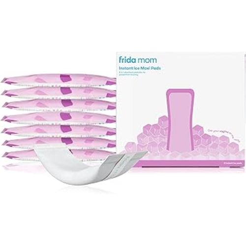 Frida Mom 2-in-1 Postpartum Pads, Absorbent Perineal Ice Maxi Pads, Instant Cold Therapy Packs and Maternity Pad in One