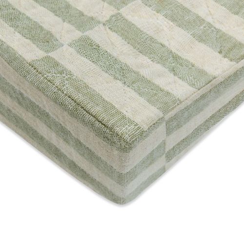 Babyletto Quilted Muslin Changing Pad Cover, GOTS Certified Organic Cotton - Moss Stripe