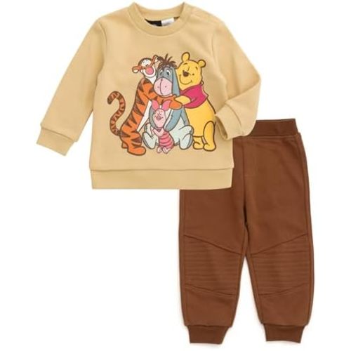 Disney Lion King Mickey Mouse Winnie the Pooh Toy Story Fleece Sweatshirt and Pants Outfit Set Newborn to Big Kid Sizes
