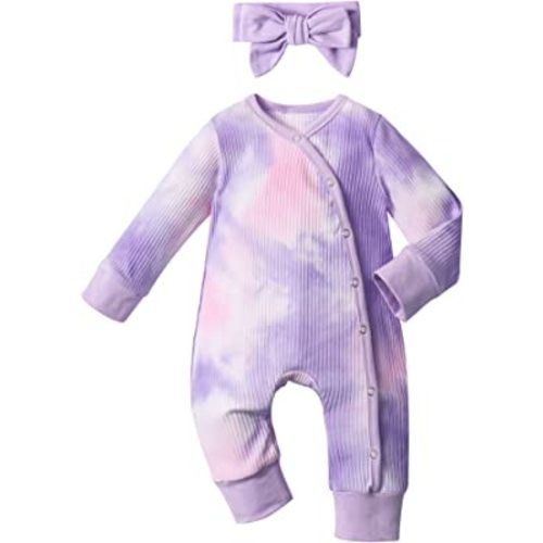 Von kilizo Newborn Baby Girl Clothes Romper Onesie Cotton Newborn Outfit for Girls Cute Infant Girl Jumpsuits Clothes