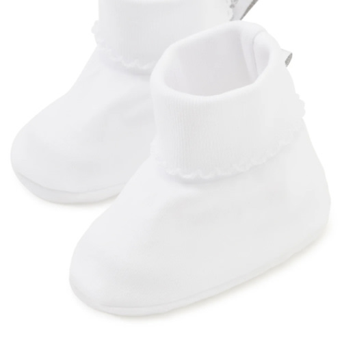 White Kissy Basics Booties