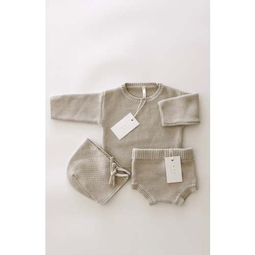 Purl Knit Sweater ‘Mushroom’