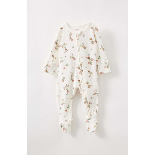 Organic Pointelle Zip All In One Romper, Newborn