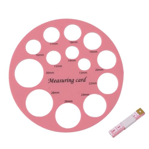 Silicone Ruler 13-Size Diameter Breastpump Flange Sizing Ruler Measuring Card Sizing Tool for Nipple Shield