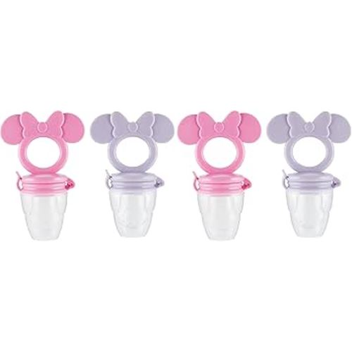 Disney Mickey and Minnie Teether with Fruit Feeder - Safe and Durable Design for Soothing Your Baby's Teething Pains (Pack of 2)