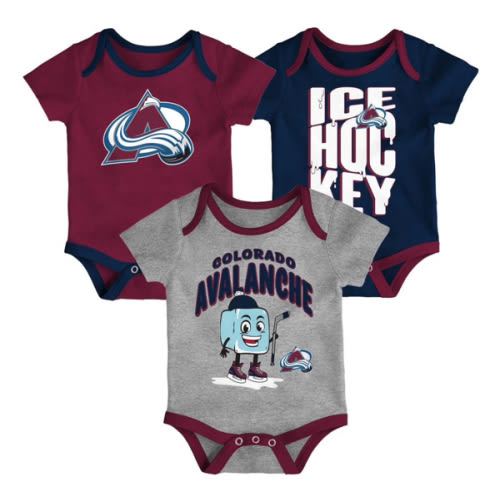 Genuine Stuff Baby Colorado Avalanche 3pk. Header Trip Onesie | SCHEELS.com