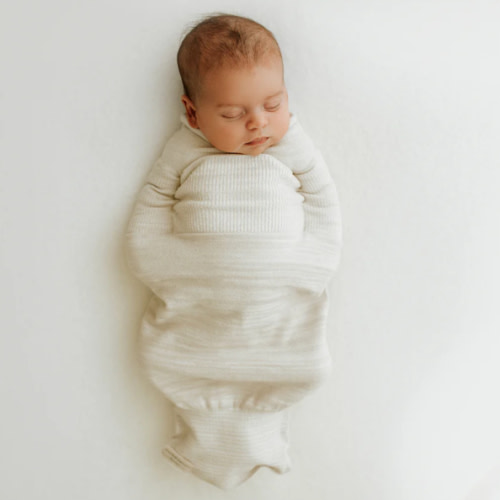 Bamboo Beige Swaddle Sleep Sack - Small (6-12 pounds)