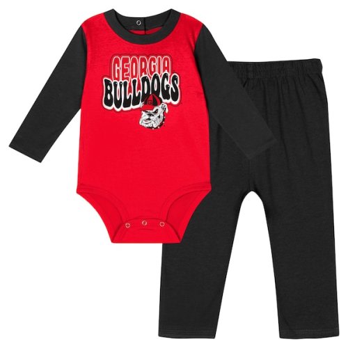 Georgia Bulldogs Newborn & Infant Double Up Long Sleeve Bodysuit & Pant Set