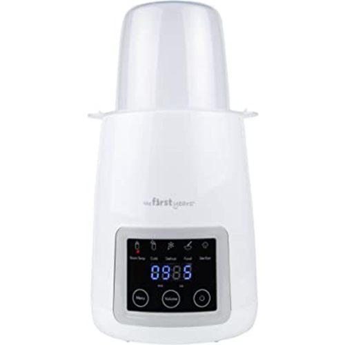 The First Years Gentle Warmth Digital Baby Bottle Warmer - Portable Bottle Warmer for Breastmilk, Baby Formula, and Baby Food - Includes Milk Warmer, Basket, and Cup - White