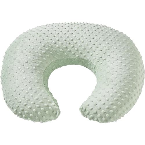 Nursing Pillow and Positioner, Bottle Feeding, Propping Baby, Tummy Time, Sitting Support, with Removable Polyester Cover, dots Fabric, for Baby Boy Girl(Bay)