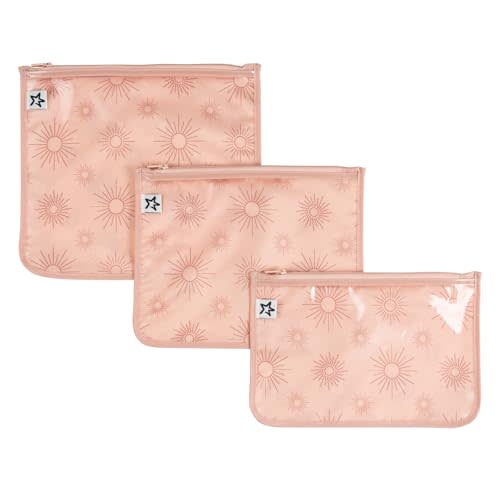 Tiny Twinkle Diaper Bag Organizing Pouches | Mess-Proof Clear Front Travel Organizer Bags | TSA Approved Toiletry Bag Set for Baby and Mom Essentials