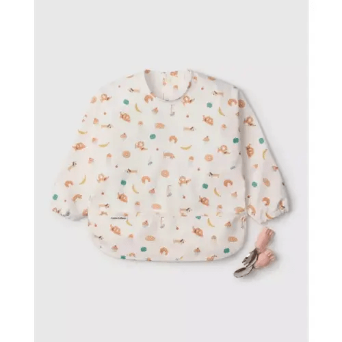 Brands We Love Long Sleeve Bib and Learning Utensil Set - Bunny by Janie and Jack