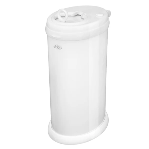 Stainless Steel Diaper Pail - White