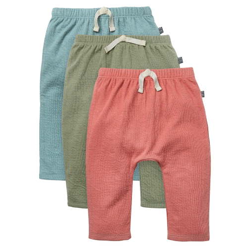 Modern Moments by Gerber Baby Neutral Organic 3-Pack Joggers, Sizes 0/3 Months - 24 Months