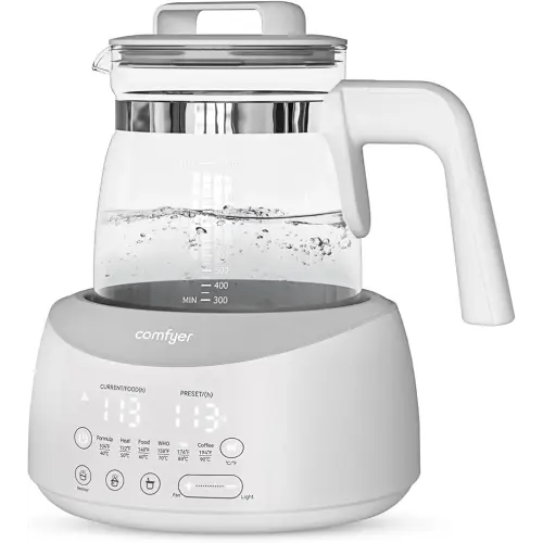 Bottle Warmer comfyer, Baby Bottle Warmer with Night Light & Faster Cooling Fan, Instantly Water Warmer, Tea Kettle Electric with 6 Temperature Control Presets, Feed Baby More Easier and Healthier