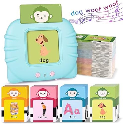 Talking Flash Cards for Toddlers 1 2 3 4 5 6-296 Sight Words, Pocket Speech for Toddlers, Sensory Speech Therapy Toys, Learning Toys for Montessori and Autism Children, Gifts for Toddlers