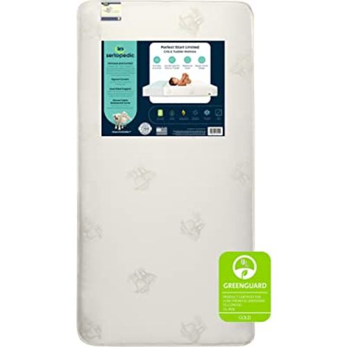 Serta Perfect Start Limited Dual Sided Baby Crib Mattress and Toddler Mattress, Breathable Fiber Core, GREENGUARD Gold Certified, Waterproof, 35 Year Warranty, Made in USA