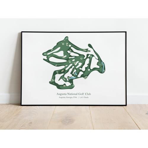 Gift Golf Wall Art Gift For Him Augusta National Golf Club Golf Course Map Golfer Gift For Living Room Wall Art For Office