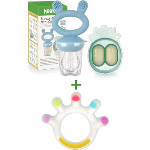 Haakaa Baby Fruit Food Feeder & Large-Palm Baby Teether Combo