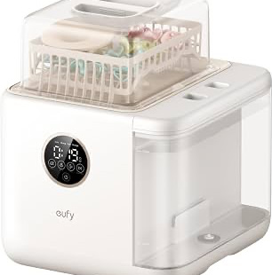 Amazon.com: eufy Security Baby Bottle Washer S1, Sterilizer and Dryer | 3D HydroBlast Cleaning, 212°F Steam Sterilizer, Fast Drying, Smart App Control, Hands-Free