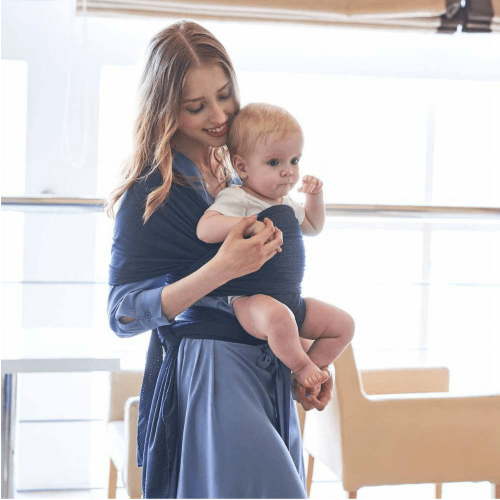 LNKOO Baby Sling Carrier Natural Cotton Nursing Baby Wrap Suitable for Newborns to 35 lbs Breastfeeding Sling Baby Holder Soft Safe and Comfortable Nice Baby Shower Gift Gray