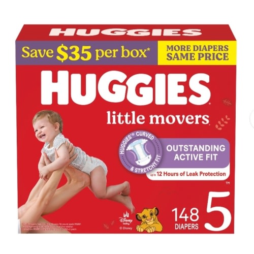 Huggies Diapers Size 4, 5 & 6