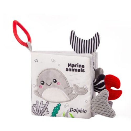 yulier Baby Books 0-6 Months, Infant Toys 0-6-12 Months, Sensory Baby Toys Cloth Animals Book Christmas Gifts for Boys Girls 0-3 Months Early Learning Educational Soft Stroller Toy