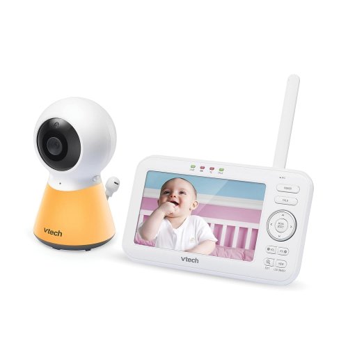 VTech 1080p Digital Video Baby Monitor System with 5-In. LCD Display, Adaptive Night-Light, Audio, VM5254