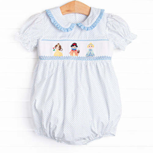 Fairytale Favorites Smocked Bubble, Blue – Stitchy Fish