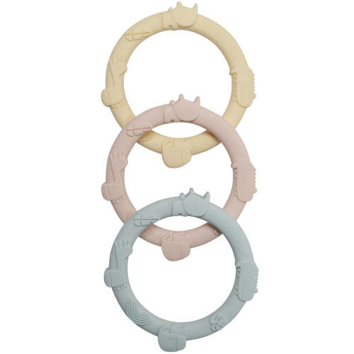Loulou Lollipop Wild Teething Ring Set - Pastel