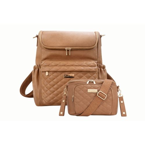 Mabel Diaper Bag & Sling Bag Set In Latte