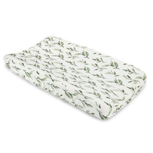 Crane Baby Cotton Quilted Change Pad Cover - Parker Leaf