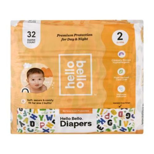 Hello Bello Diapers Size 2 Alphabet Soup Design - 32 Ct