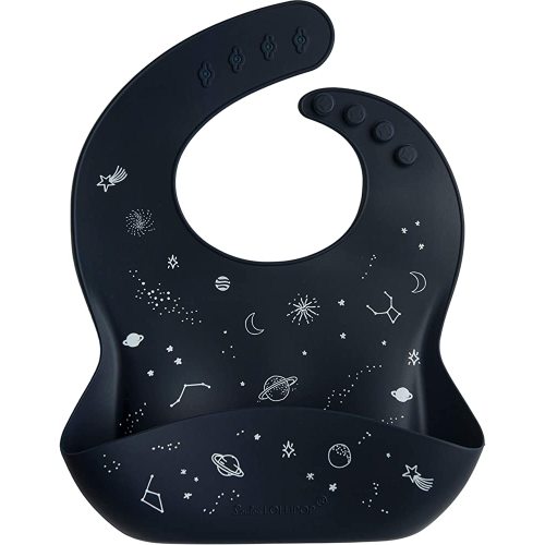 Loulou Lollipop Soft, Waterproof Silicone Feeding Bib for Babies and Toddlers