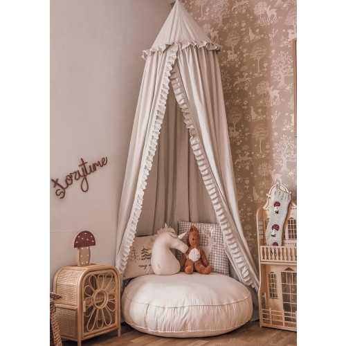 Handmade Baby Canopy – Gingham Crib Mosquito Net, Nursery Decor