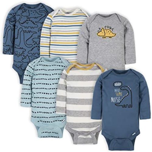Gerber Baby-Boys 6-Pack Long-Sleeve Onesies Bodysuit