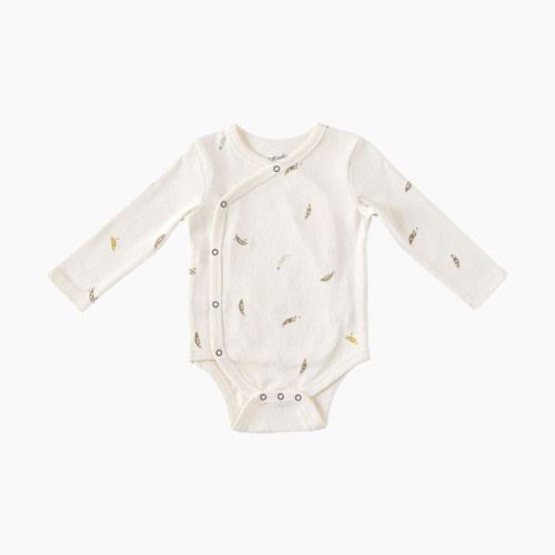 Pehr Long Sleeve Wrap Front One-Piece - Sweet Pea, 3-6 M