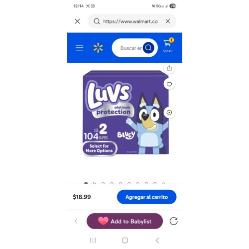 Luvs Platinum Protection Pañales para Bebé Talla 2, 104 Unidades (Seleccione para Ver Más Opciones)