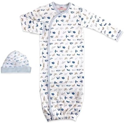 Magnetic Me Organic Cotton Newborn Sleeper Gown & Hat Set | Super Soft Organic Cotton Fabric Sleep Sack