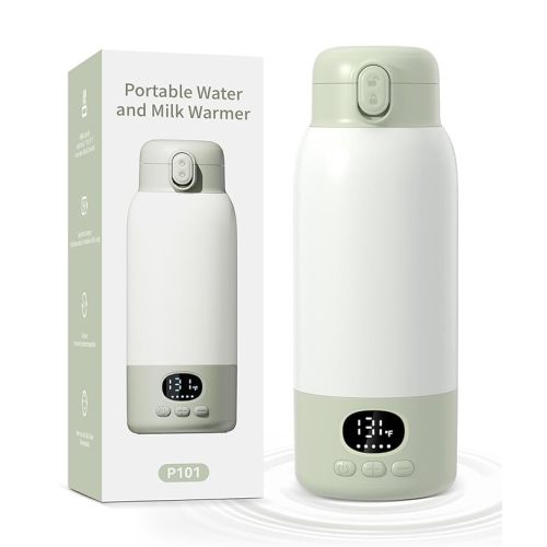 Portable Bottle Warmer 17oz Large Capacity Bottle Warmer for Travel, Fast Heating for Breast Milk Formula and Milk, Suitable for Baby Outdoor Airplane and Car Green5