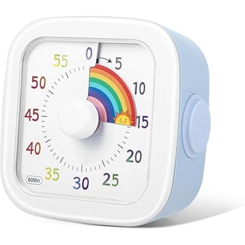 Visual Timer for Kids Adults, 60 Minute Timers for Learning Management, Study, Kitchen, Work, Exercise Training, Outdoor Activities