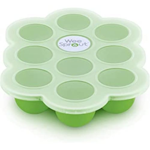 KeaBabies Silicone Baby Food Freezer Tray with Clip-On Lid Alpine Green | Target