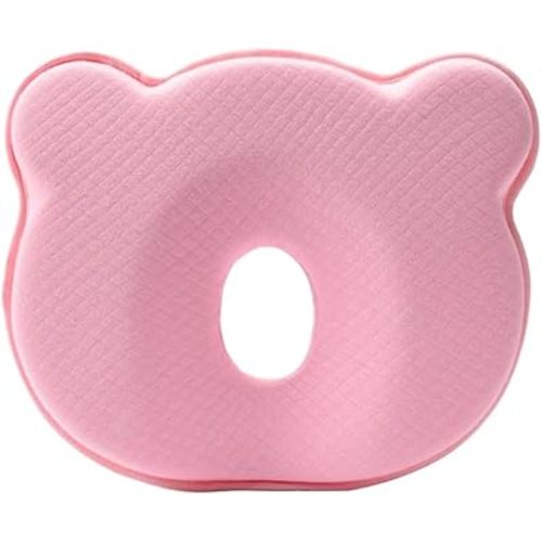 Baby Pillows for Sleeping for Newborn Head Support Soft & Cozy Prеvents FΙat Hеad Stroller Bassinet Insert Flat Design Almohadas para Bebes (Pink)
