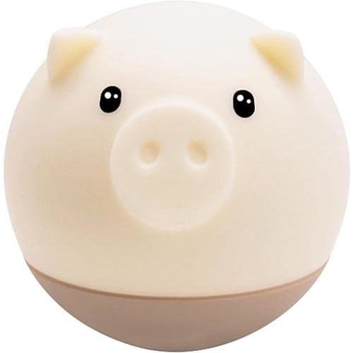 Touch Night Light for Baby Nursery Kids Bedroom Roly Poly Table Decor Cute LED Pat Lamp Rechargeable Silicone Tumbler Toy Lights Pig