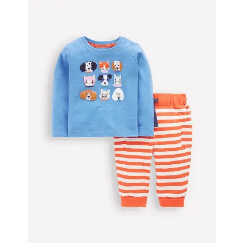 Fun Jersey Play Set-Peacock Plume Blue Pets | Boden USA